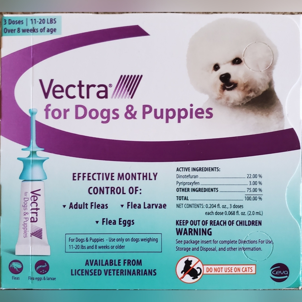 Vectra 3 Doses for Dogs & Puppies New